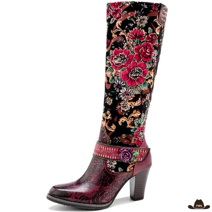 Bottes Cowboy Rouges et Noires