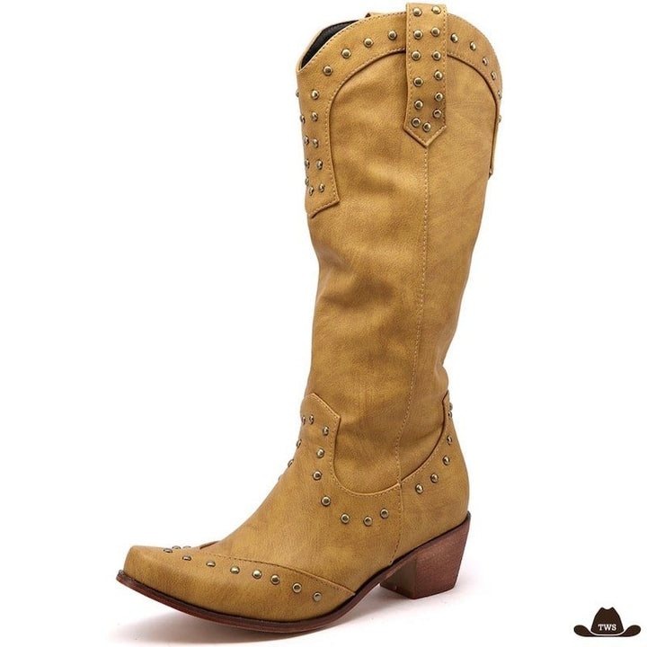 Bottes Cowboy Femme Jaunes