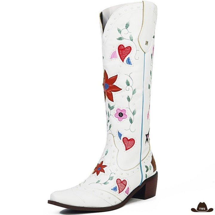 Bottes Cowboy Blanches