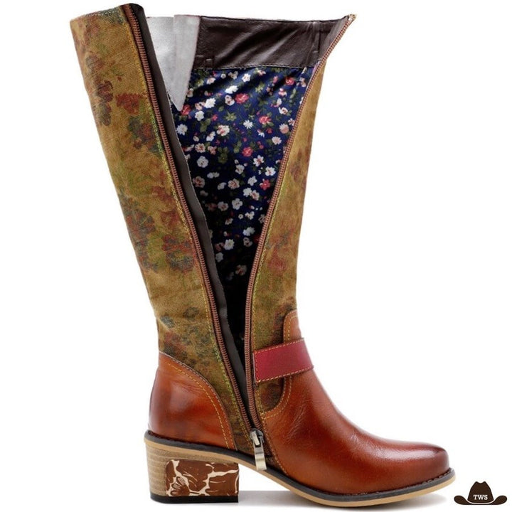 Bottes Cow-boy Rouge Femme