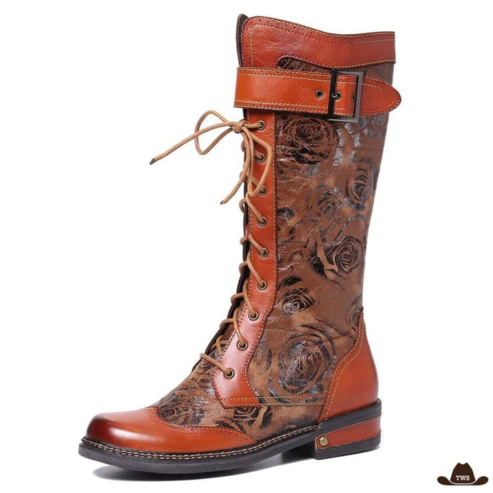 Bottes de Cowboy Femme Cuir