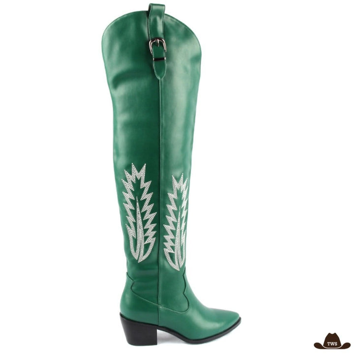 Bottes Cowboy Femme Vertes