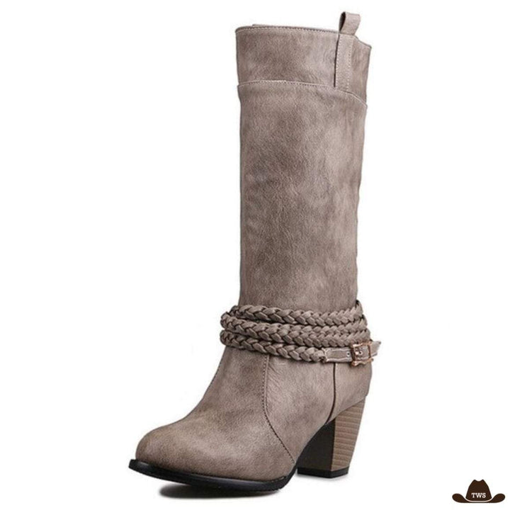 Bottes Effet Western Grises