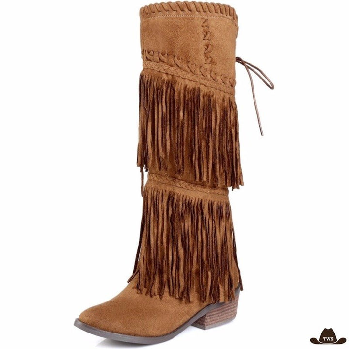 Bottes en Cuir Western Femme