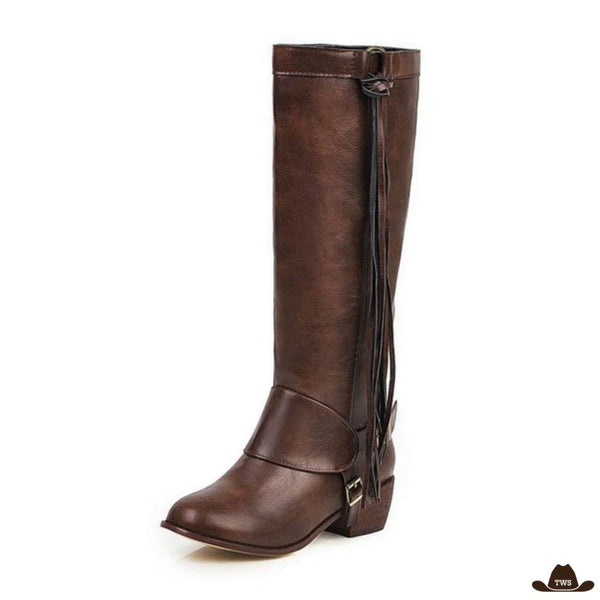 Bottes Équitation Cuir Western Femme