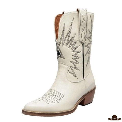 Bottes Western Blanches