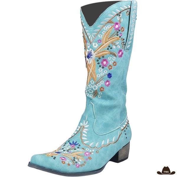 Bottes Western Bleues