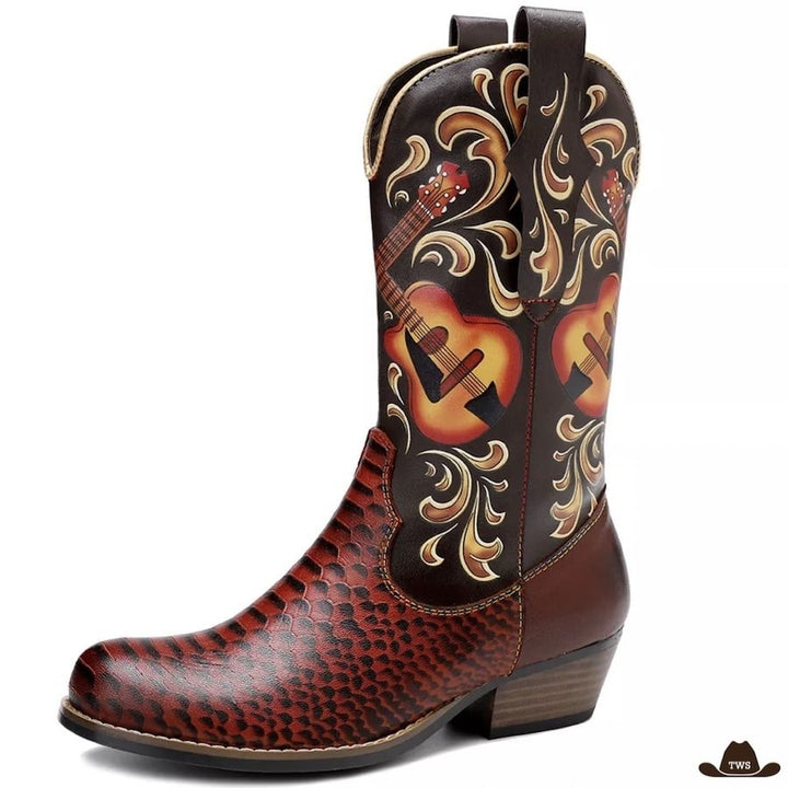 Bottes Western Femme à Bouts Ronds