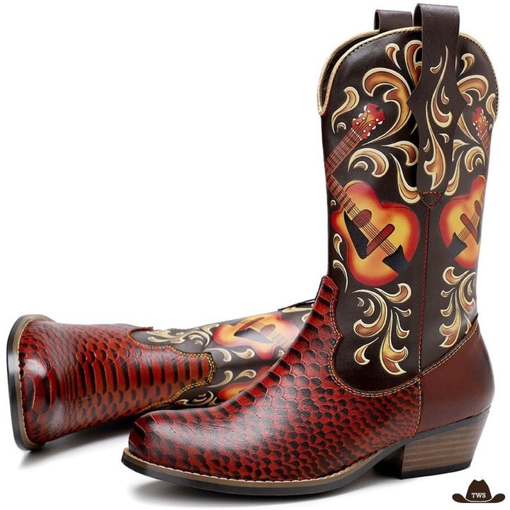 Bottes Western Femme Bouts Ronds