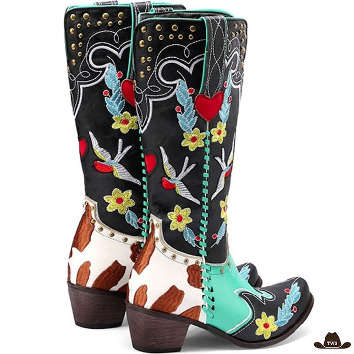 Bottes de Western Femme Fleurs