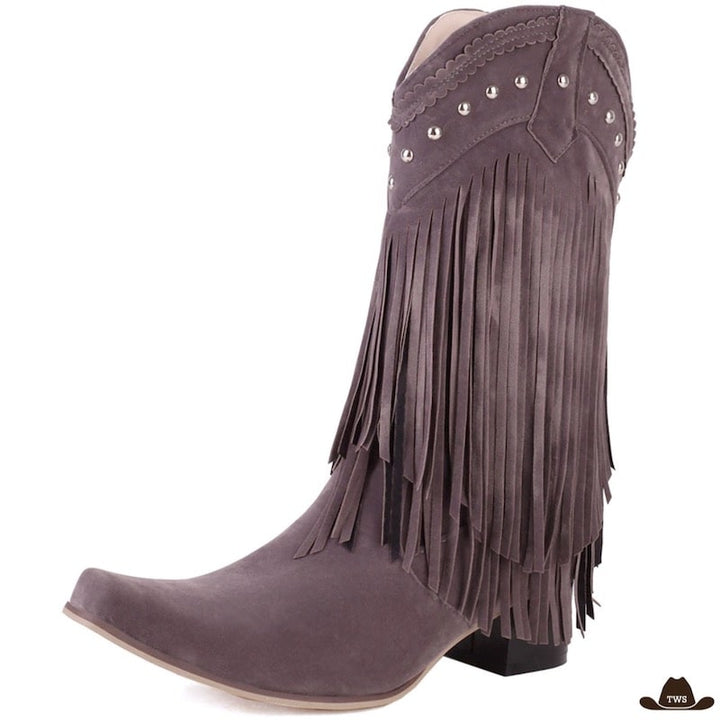 Bottes Western Femme Grises