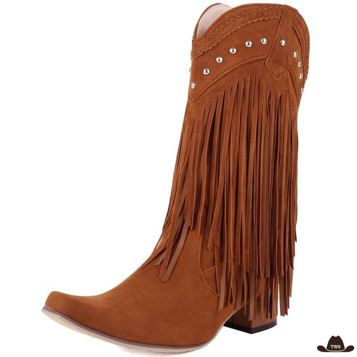 Bottes Western Femme Marron