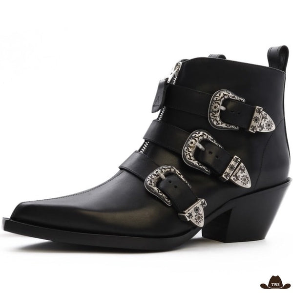 Bottines Avec Boucles Western