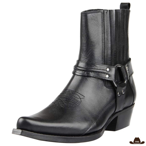 Bottines Bout Rond Cowboy Homme