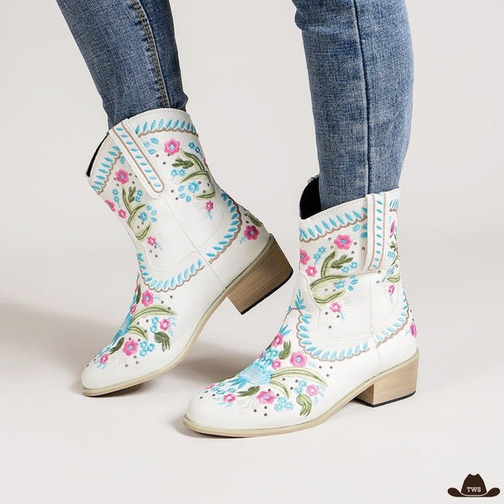 Bottines de Cowboy Blanches