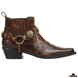 Bottines Cowboy Femme Cognac