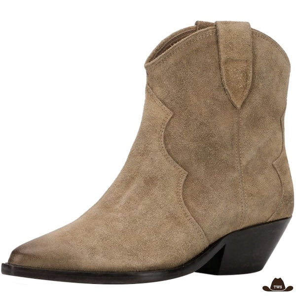 Bottines Cowboy Femme Daim