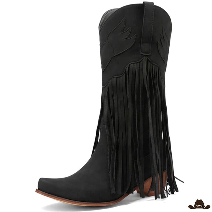 Bottines Cowboy Femme Noire