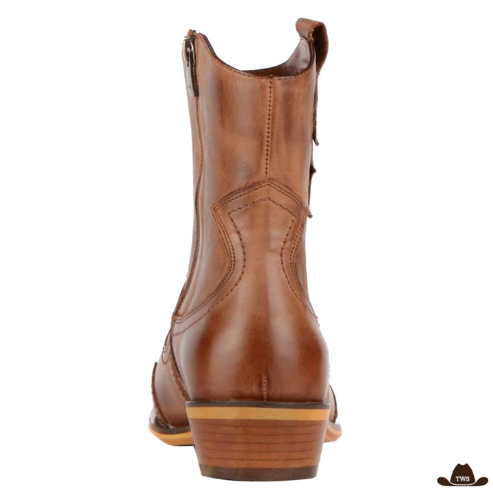 bottines de cuir cowboy