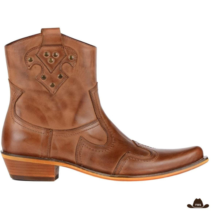 bottines en cuir cowboy