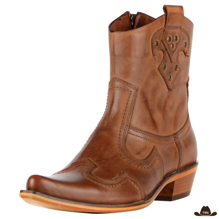 bottines cuir cowboy