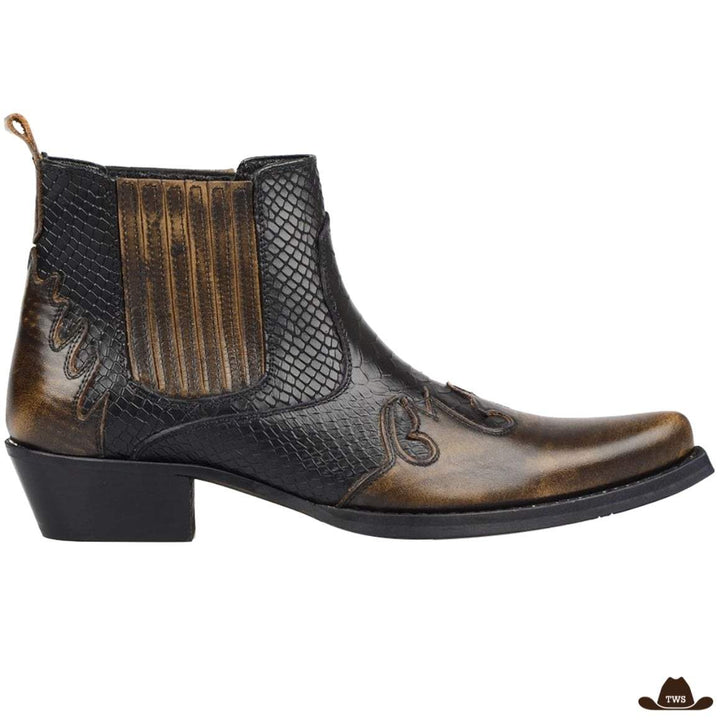 bottines homme en cuir country