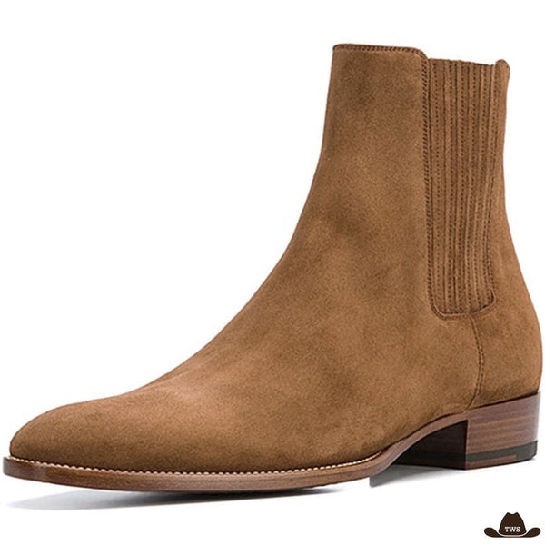 Bottines Hommes Style Cowboy