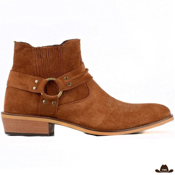 Bottines Daim Style Cowboy