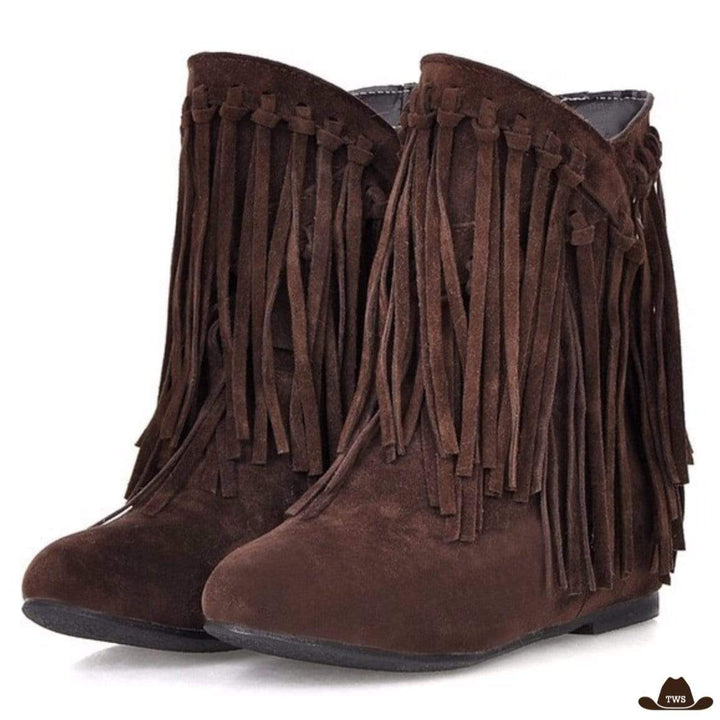 Bottines Western à Franges Femme