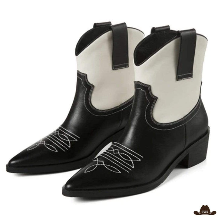 Bottines Western en Cuir Femme