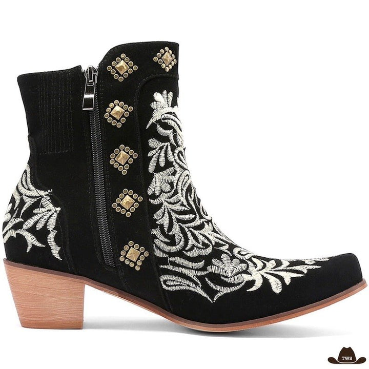 Bottines Noires Western