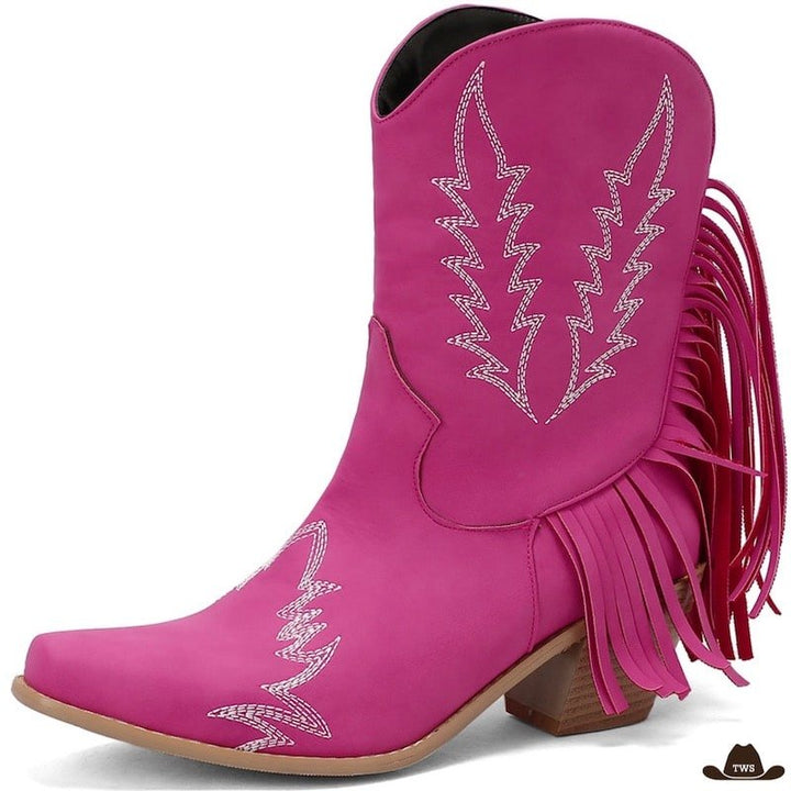 Bottines Western Roses