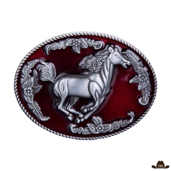 Boucle de Ceinture Cowboy Rouge