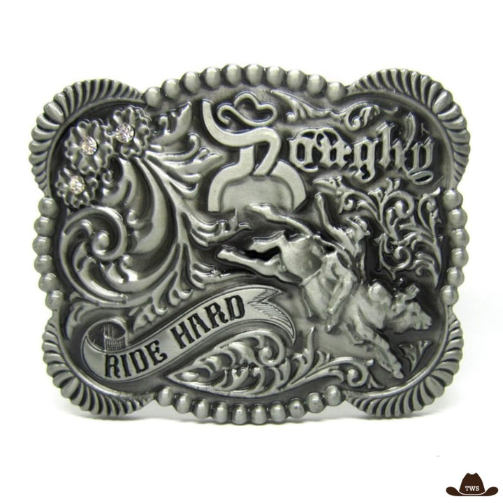 boucle de ceinture western ride hard