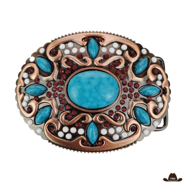 Boucle de Ceinture Western Turquoise