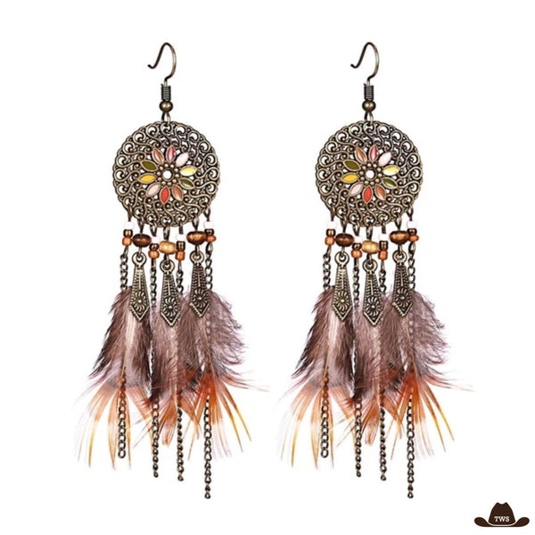 Boucles d'oreilles Indian Feathers