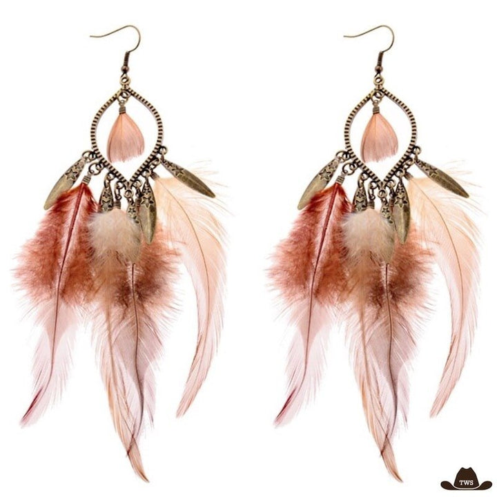 Boucles d'oreilles Stars Feathers