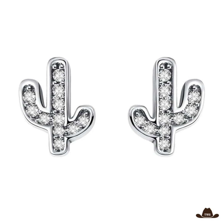 Boucles d’Oreilles Cactus Argent