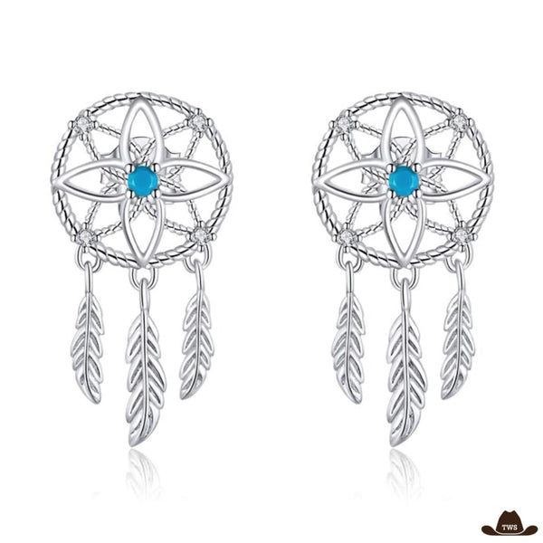 Boucles d’Oreilles Style Western (Argent)