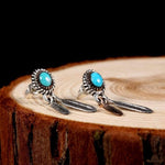 Boucles Oreilles Western Turquoise
