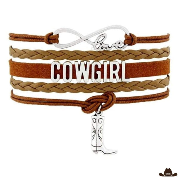 Bracelet Femme Western - marron clair