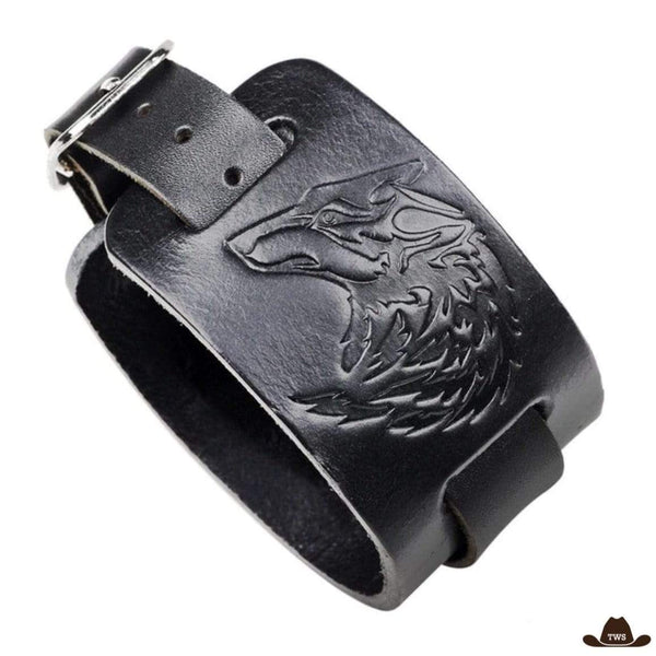 Bracelet Homme Cuir Loup