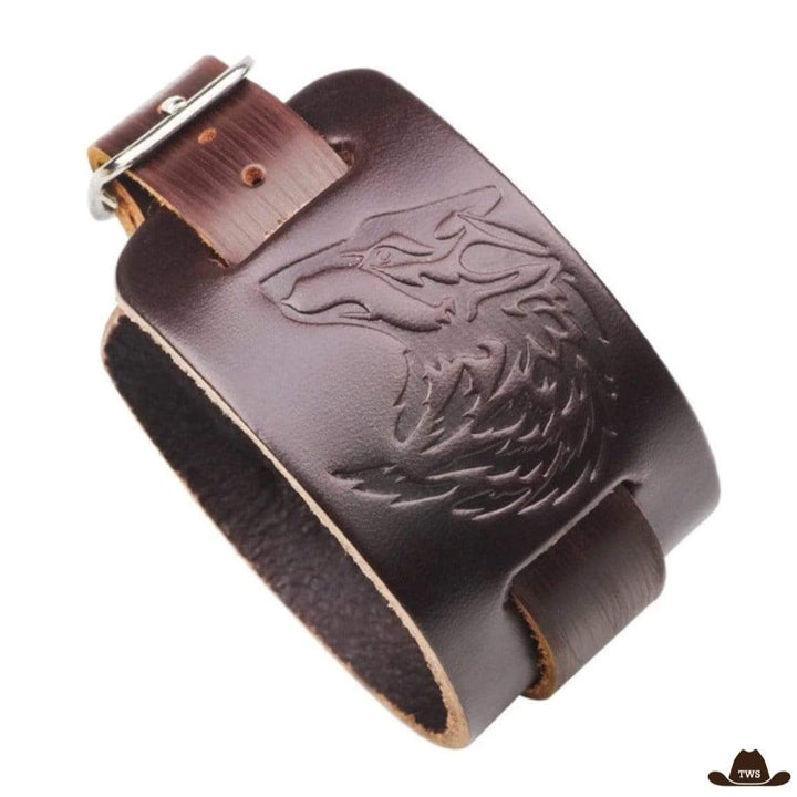 Bracelet Cuir Loup