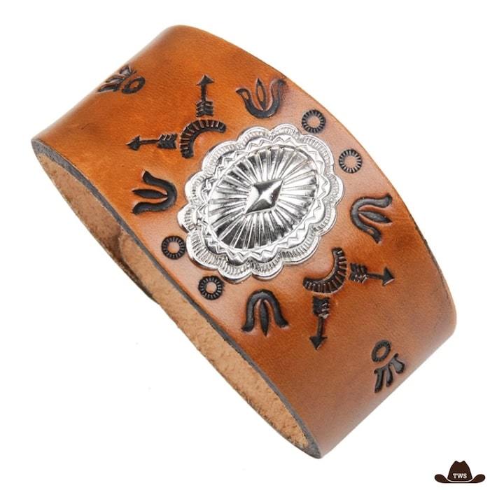 Bracelet Indien Country Homme Cuir