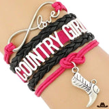 Bracelet western Country Girl - fuchsia