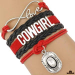 Bracelet western Cowgirl - rouge