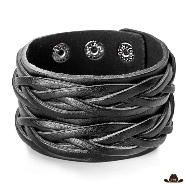 Bracelet Western Cuir Tressé