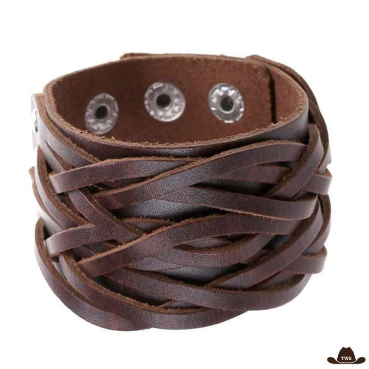 Bracelet de Western Cuir Tressé