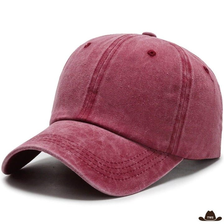 casquette jean vintage bordeaux