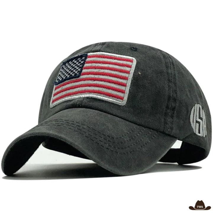 Casquette USA Homme Noire